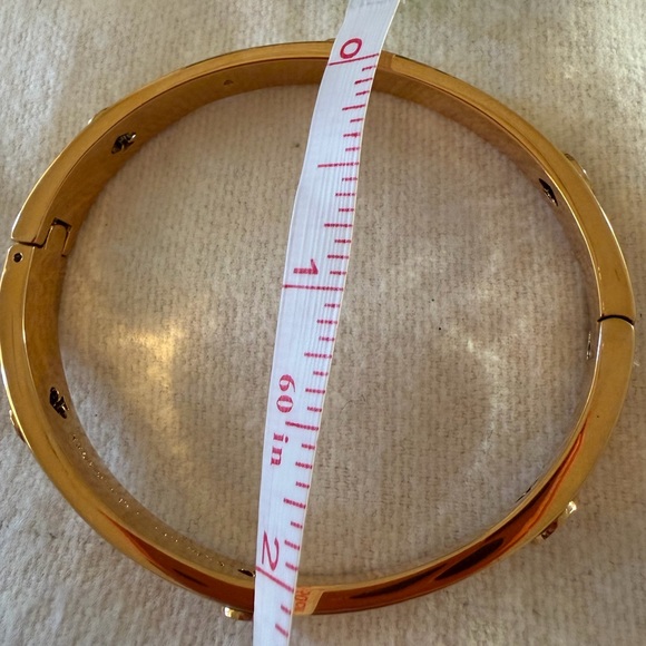 Kate Spade studded Gold Hinged banger Bracelet - Picture 7 of 13
